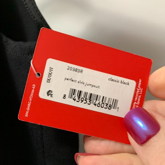 Spanx The Perfect Jumpsuit 1X Black NWT - Picture 4 of 8